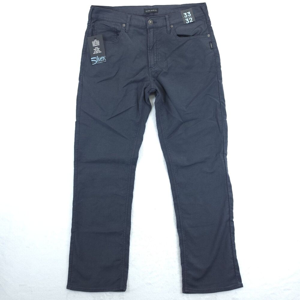 Silver Jeans Grayson Mens 33x32 Classic Fit Straight Blue Denim NWT